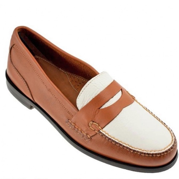 Cole Haan Shoes | Cole Haan Nike Air Two-Toned Cream Brown Penny Loafers 8 12 | Color: Brown/Cream | Size: 8.5 | Lydellm's Closet